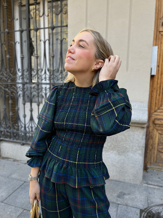 Set Paris tartán verde