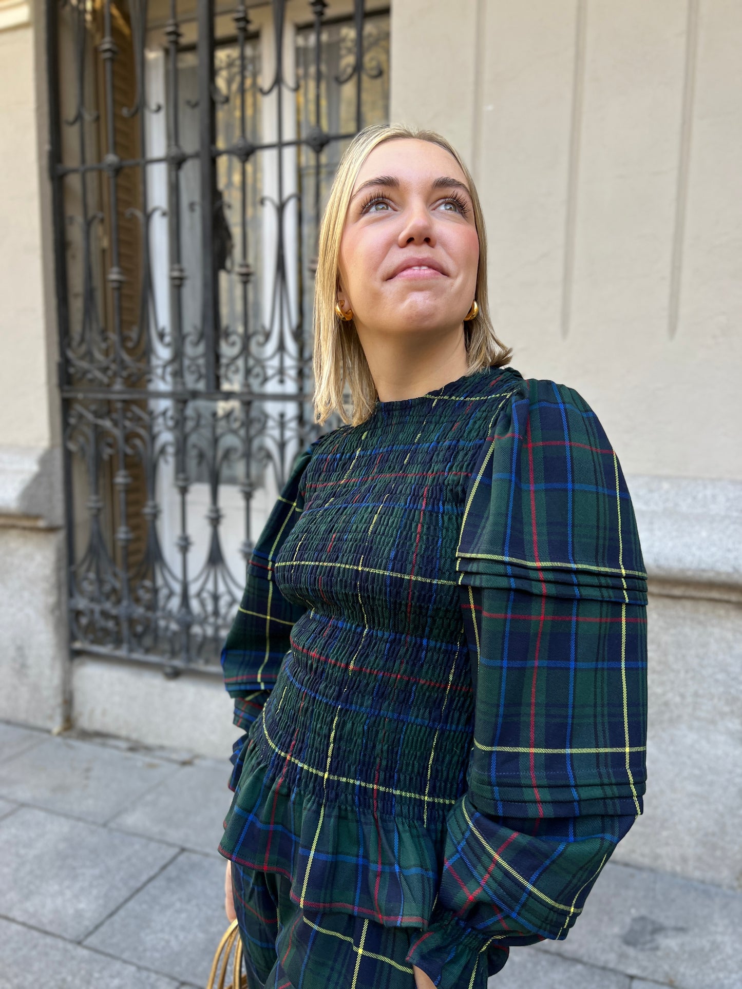 Set Paris tartán verde