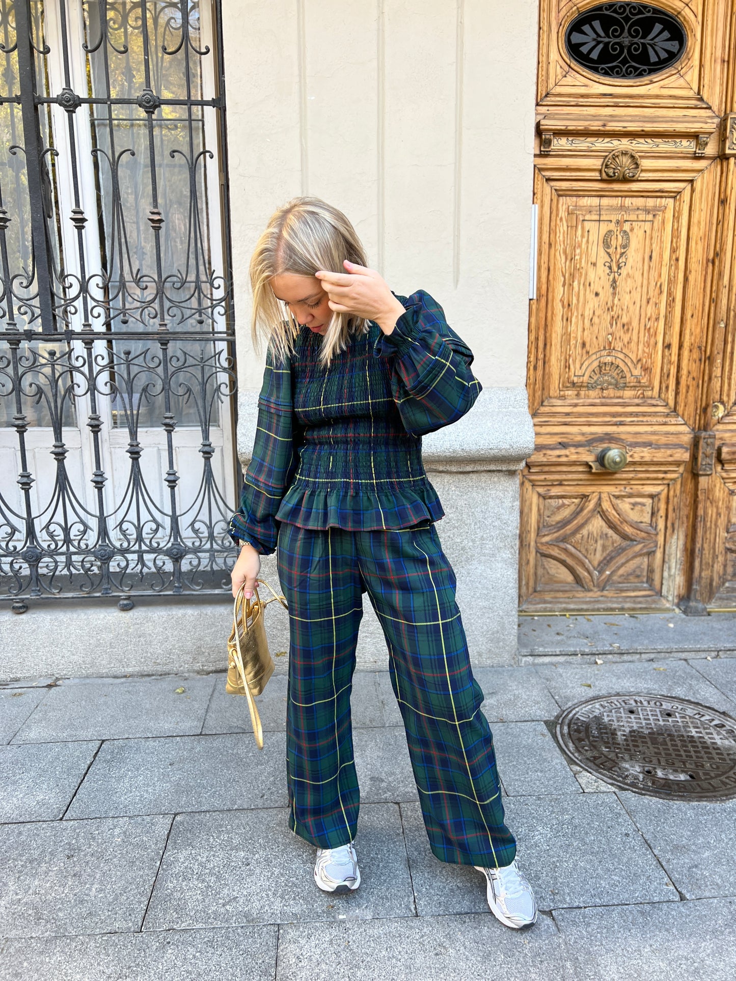 Pantalón paris tartán verde