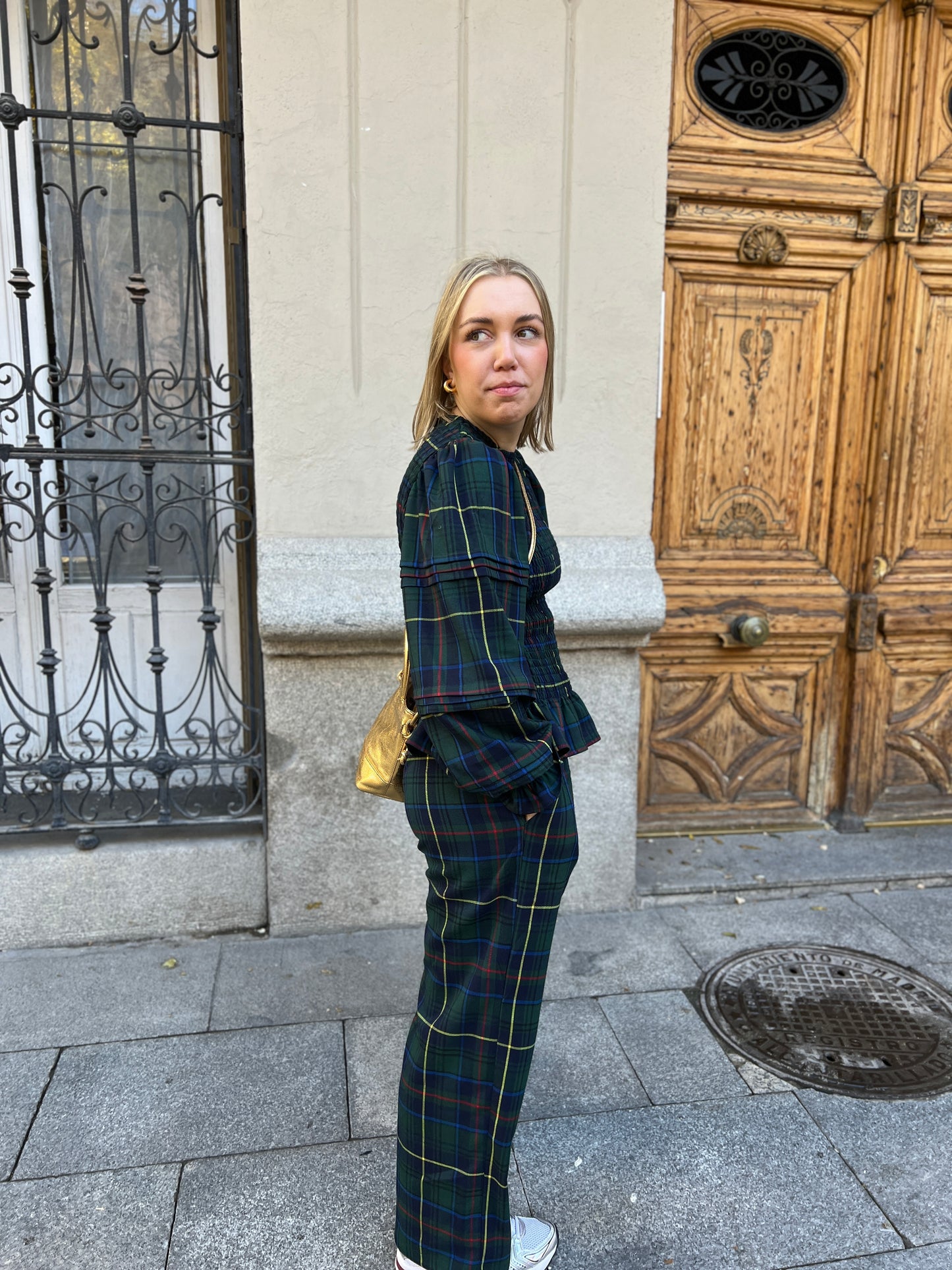 Pantalón paris tartán verde