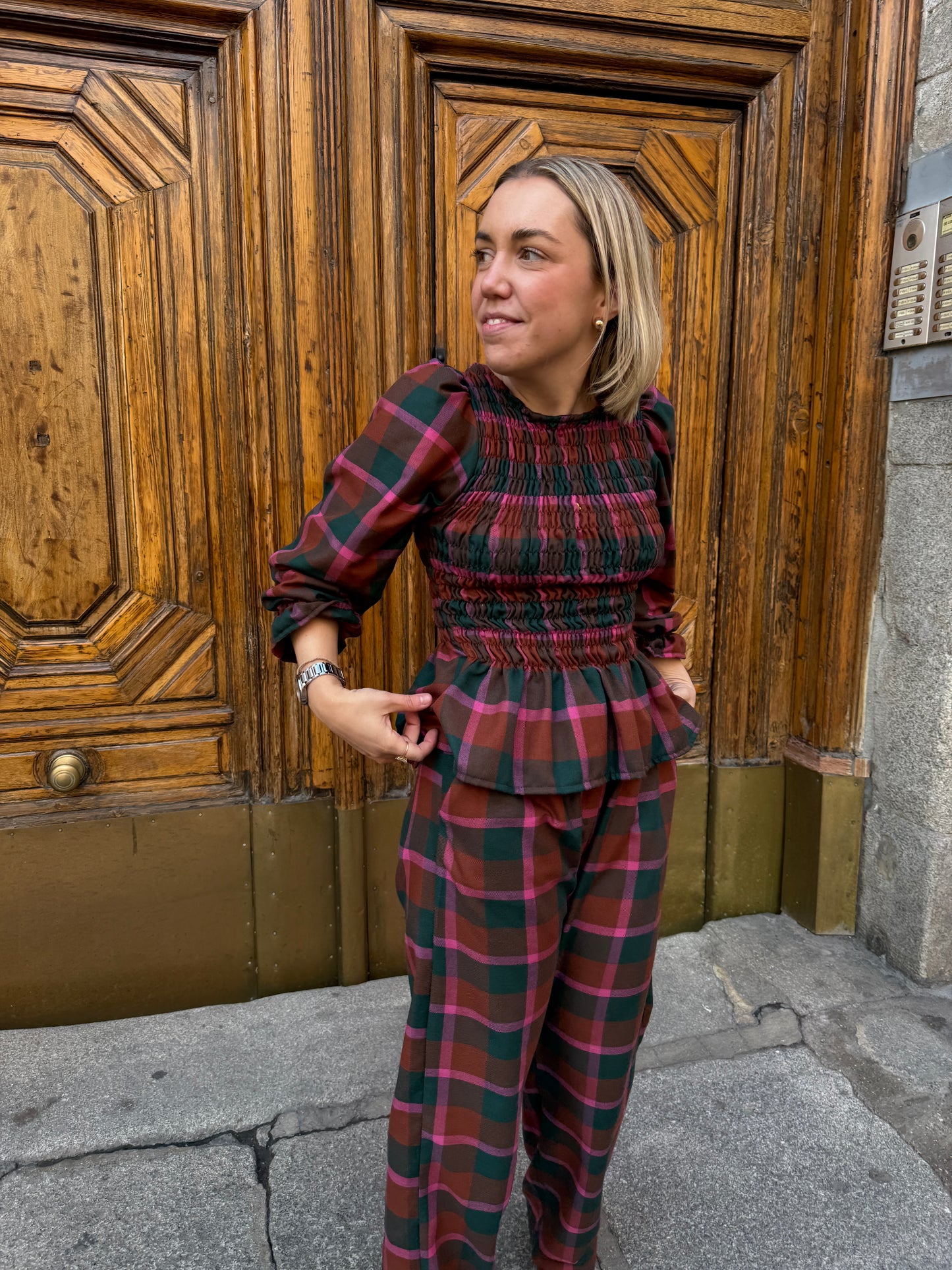 SET PARIS CUADRO ROSA Y VERDE