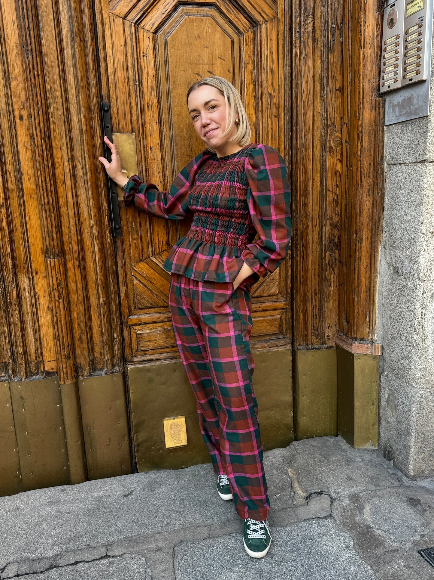 SET PARIS CUADRO ROSA Y VERDE