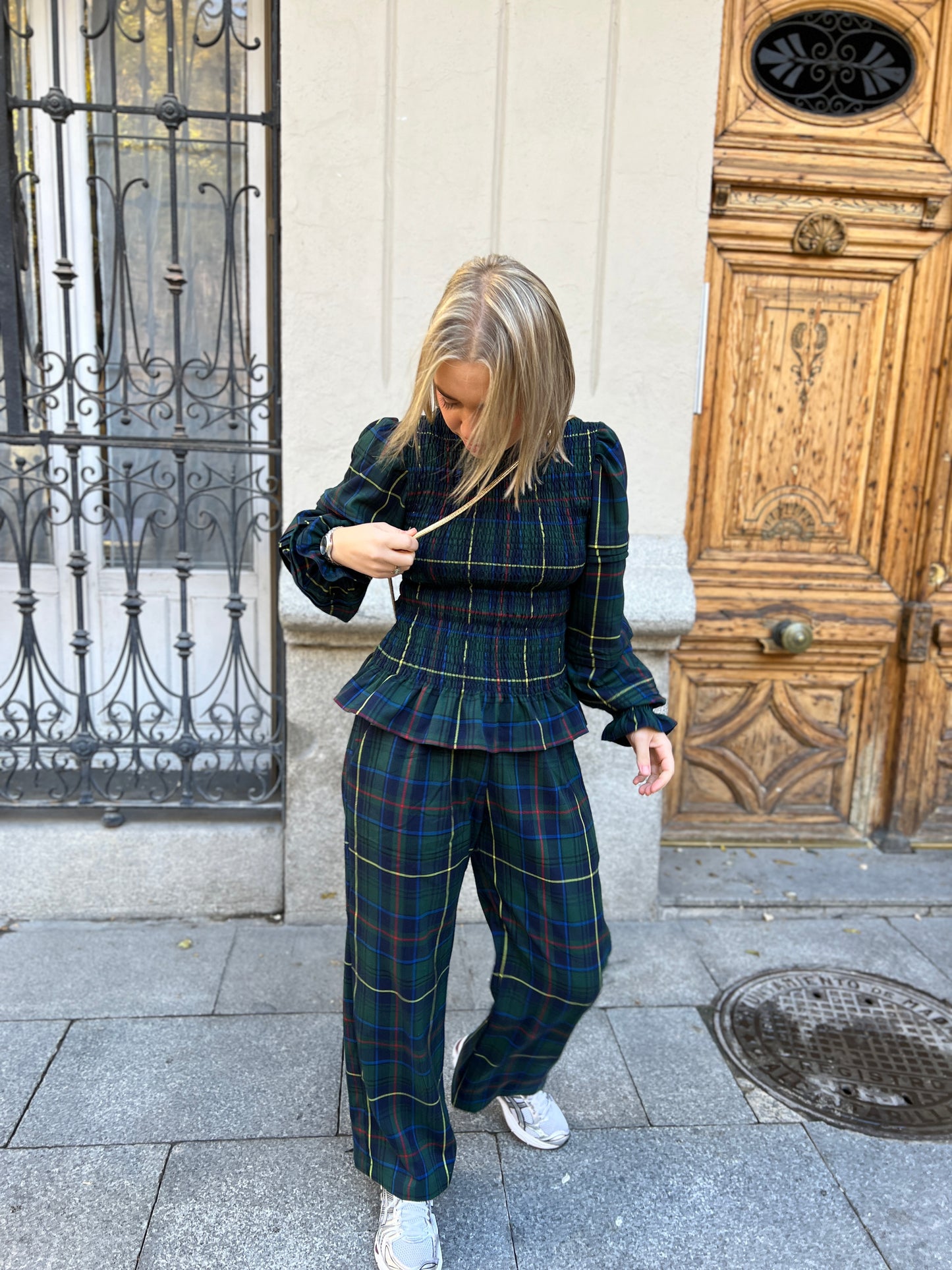 Pantalón paris tartán verde